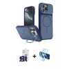 MARSİLYAN™- iPhone 16 Pro Max Kılıf İz Modern Prime - Siyah 3D Antistatik Cam Ekran Koruyucu + Bilvis Titan Kamera Lens - SH
