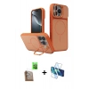 MARSİLYAN™- iPhone 16 Pro Max Kılıf İz Modern Prime - Siyah 3D Antistatik Cam Ekran Koruyucu + Raze Metal Kamera Lens - CLTM