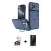 MARSİLYAN™- iPhone 16 Pro Max Kılıf İz Modern Prime - Siyah 3D Antistatik Hayalet Cam Ekran Koruyucu + Bilvis Titan Kamera Lens - GS