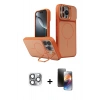 MARSİLYAN™- iPhone 16 Pro Max Kılıf İz Modern Prime - Siyah 3D Antistatik Mat Seramik Nano Ekran Koruyucu + Pers Alüminyum Kamera Lens - GI
