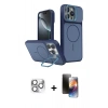 MARSİLYAN™- iPhone 16 Pro Max Kılıf İz Modern Prime - Siyah 3D Antistatik Mat Seramik Nano Ekran Koruyucu + Pers Alüminyum Kamera Lens - GS