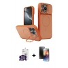 MARSİLYAN™- iPhone 16 Pro Max Kılıf İz Modern Prime - Siyah 3D Antistatik Mat Seramik Nano Ekran Koruyucu + Bilvis Titan Kamera Lens - GS