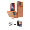 MARSİLYAN™- iPhone 16 Pro Max Kılıf İz Modern Prime - Siyah 3D Antistatik Mat Seramik Nano Ekran Koruyucu + Pers Alüminyum Kamera Lens - GS