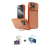 MARSİLYAN™- iPhone 16 Pro Max Kılıf İz Modern Prime - Siyah 3D Antistatik Seramik Nano Ekran Koruyucu + Bilvis Titan Kamera Lens - GS