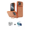 MARSİLYAN™- iPhone 16 Pro Max Kılıf İz Modern Prime - Siyah 3D Antistatik Seramik Nano Ekran Koruyucu + Pers Alüminyum Kamera Lens - GS