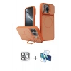 MARSİLYAN™- iPhone 16 Pro Max Kılıf İz Modern Prime - Siyah 3D Antistatik Seramik Nano Ekran Koruyucu + Pers Alüminyum Kamera Lens - GI