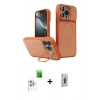 MARSİLYAN™- iPhone 16 Pro Max Kılıf İz Modern Prime - Siyah Bilvis 3D Cam Ekran Koruyucu + Raze Metal Kamera Lens - BZ
