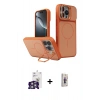 MARSİLYAN™- iPhone 16 Pro Max Kılıf İz Modern Prime - Siyah Bilvis 3D Cam Ekran Koruyucu + Gümüş Bilvis Titan Kamera Lens