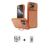 MARSİLYAN™- iPhone 16 Pro Max Kılıf İz Modern Prime - Siyah Bilvis 3D Cam Ekran Koruyucu + Pers Alüminyum Kamera Lens - GS
