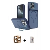 MARSİLYAN™- iPhone 16 Pro Max Kılıf İz Modern Prime - Siyah Bilvis 3D Cam Ekran Koruyucu + Pers Alüminyum Kamera Lens - CLTM