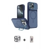 MARSİLYAN™- iPhone 16 Pro Max Kılıf İz Modern Prime - Siyah Bilvis 3D Cam Ekran Koruyucu + Pers Alüminyum Kamera Lens - GI