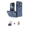 MARSİLYAN™- iPhone 16 Pro Max Kılıf İz Modern Prime - Siyah Bilvis 3D Cam Ekran Koruyucu + Bilvis Titan Kamera Lens - SH