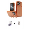 MARSİLYAN™- iPhone 16 Pro Max Kılıf İz Modern Prime - Siyah Bilvis 3D Cam Ekran Koruyucu + Titanyum Gri Bilvis Titan Kamera Lens