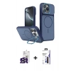 MARSİLYAN™- iPhone 16 Pro Max Kılıf İz Modern Prime - Siyah Bilvis 3X AR Hayalet Cam Ekran Koruyucu + Bilvis Titan Kamera Lens - SH