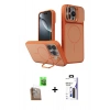 MARSİLYAN™- iPhone 16 Pro Max Kılıf İz Modern Prime - Siyah Bilvis 3X AR Hayalet Cam Ekran Koruyucu + Raze Metal Kamera Lens - CLTM