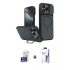 MARSİLYAN™- iPhone 16 Pro Max Kılıf İz Modern Prime - Siyah Bilvis 3X AR HD Cam Ekran Koruyucu + Bilvis Titan Kamera Lens - TMGI