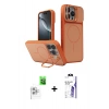 MARSİLYAN™- iPhone 16 Pro Max Kılıf İz Modern Prime - Siyah Bilvis 3X AR HD Cam Ekran Koruyucu + Raze Metal Kamera Lens - BZ