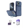 MARSİLYAN™- iPhone 16 Pro Max Kılıf İz Modern Prime - Siyah Bilvis 5in1 3D Magic Cam Ekran Koruyucu + Bilvis Titan Kamera Lens - SH