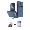 MARSİLYAN™- iPhone 16 Pro Max Kılıf İz Modern Prime - Siyah Bilvis 5in1 3D Magic Cam Ekran Koruyucu + Bilvis Titan Kamera Lens - GS
