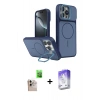 MARSİLYAN™- iPhone 16 Pro Max Kılıf İz Modern Prime - Siyah Bilvis 5in1 3D Magic Cam Ekran Koruyucu + Raze Metal Kamera Lens - NLGY