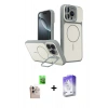 MARSİLYAN™- iPhone 16 Pro Max Kılıf İz Modern Prime - Siyah Bilvis 5in1 3D Magic Cam Ekran Koruyucu + Raze Metal Kamera Lens - NLGY