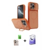 MARSİLYAN™- iPhone 16 Pro Max Kılıf İz Modern Prime - Siyah Bilvis 5in1 5D Magic Hayalet Cam Ekran Koruyucu + Raze Metal Kamera Lens - NLGY