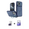 MARSİLYAN™- iPhone 16 Pro Max Kılıf İz Modern Prime - Siyah Bilvis 5in1 5D Magic Hayalet Cam Ekran Koruyucu + Bilvis Titan Kamera Lens - TMGI