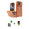MARSİLYAN™- iPhone 16 Pro Max Kılıf İz Modern Prime - Siyah Buffer Cam Ekran Koruyucu + Raze Metal Kamera Lens - SH