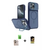 MARSİLYAN™- iPhone 16 Pro Max Kılıf İz Modern Prime - Siyah Buffer Cam Ekran Koruyucu + Raze Metal Kamera Lens - NLGY
