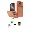 MARSİLYAN™- iPhone 16 Pro Max Kılıf İz Modern Prime - Siyah Buffer Cam Ekran Koruyucu + Raze Metal Kamera Lens - BZ