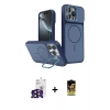 MARSİLYAN™- iPhone 16 Pro Max Kılıf İz Modern Prime - Siyah Buffer Cam Ekran Koruyucu + Bilvis Titan Kamera Lens - SH