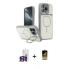 MARSİLYAN™- iPhone 16 Pro Max Kılıf İz Modern Prime - Siyah Buffer Cam Ekran Koruyucu + Bilvis Titan Kamera Lens - SH