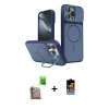 MARSİLYAN™- iPhone 16 Pro Max Kılıf İz Modern Prime - Siyah Buffer Hayalet Cam Ekran Koruyucu + Raze Metal Kamera Lens - CLTM