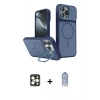 MARSİLYAN™- iPhone 16 Pro Max Kılıf İz Modern Prime - Siyah Joko Magic 5D Cam + PVD Metal Kamera Lens - GD