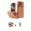 MARSİLYAN™- iPhone 16 Pro Max Kılıf İz Modern Prime - Siyah Joko Magic 5D Cam + Pers Alüminyum Kamera Lens - CLTM