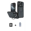 MARSİLYAN™- iPhone 16 Pro Max Kılıf İz Modern Prime - Siyah Joko Magic 5D Cam + PVD Metal Kamera Lens - SH