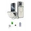 MARSİLYAN™- iPhone 16 Pro Max Kılıf İz Modern Prime - Siyah Joko Magic 5D Cam + Raze Metal Kamera Lens - BZ