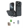 MARSİLYAN™- iPhone 16 Pro Max Kılıf İz Modern Prime - Siyah Joko Magic 5D Cam + Raze Metal Kamera Lens - CLTM