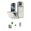 MARSİLYAN™- iPhone 16 Pro Max Kılıf İz Modern Prime - Siyah Joko Magic 5D Cam + Raze Metal Kamera Lens - CLTM