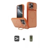 MARSİLYAN™- iPhone 16 Pro Max Kılıf İz Modern Prime - Siyah Joko Magic 5D Hayalet Cam + Siyah PVD Metal Kamera Lens