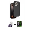 MARSİLYAN™- iPhone 16 Pro Max Kılıf Kıvılcım Çizgi Serisi - Şeffaf 360 Full Body Arka Koruyucu + Bilvis Titan Kamera Lens - GS