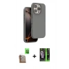 MARSİLYAN™- iPhone 16 Pro Max Kılıf Kıvılcım Çizgi Serisi - Şeffaf 360 Full Body Arka Koruyucu + Raze Metal Kamera Lens - CLTM