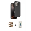MARSİLYAN™- iPhone 16 Pro Max Kılıf Kıvılcım Çizgi Serisi - Şeffaf Pasifik Cam Ekran Koruyucu + Pers Alüminyum Kamera Lens - CLTM