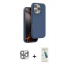 MARSİLYAN™- iPhone 16 Pro Max Kılıf Kıvılcım Çizgi Serisi - Şeffaf Pasifik Cam Ekran Koruyucu + Pers Alüminyum Kamera Lens - GI