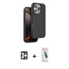 MARSİLYAN™- iPhone 16 Pro Max Kılıf Kıvılcım Çizgi Serisi - Şeffaf Pasifik Cam Ekran Koruyucu + PVD Metal Kamera Lens - GD