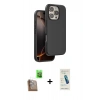 MARSİLYAN™- iPhone 16 Pro Max Kılıf Kıvılcım Çizgi Serisi - Şeffaf Pasifik Cam Ekran Koruyucu + Raze Metal Kamera Lens - CLTM