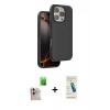 MARSİLYAN™- iPhone 16 Pro Max Kılıf Kıvılcım Çizgi Serisi - Şeffaf Pasifik Cam Ekran Koruyucu + Raze Metal Kamera Lens - NLGY