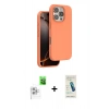 MARSİLYAN™- iPhone 16 Pro Max Kılıf Kıvılcım Çizgi Serisi - Şeffaf Pasifik Cam Ekran Koruyucu + Raze Metal Kamera Lens - BZ