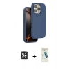 MARSİLYAN™- iPhone 16 Pro Max Kılıf Kıvılcım Çizgi Serisi - Şeffaf Pasifik Cam Ekran Koruyucu + Siyah PVD Metal Kamera Lens