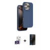 MARSİLYAN™- iPhone 16 Pro Max Kılıf Kıvılcım Çizgi Serisi - Siyah 3D Antistatik Hayalet Cam Ekran Koruyucu + Bilvis Titan Kamera Lens - TMGI